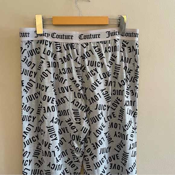 Juicy Couture Grey & Black “Love Juicy” Print Cuffed Pajama Pants – Medium GUC - Picture 11 of 16